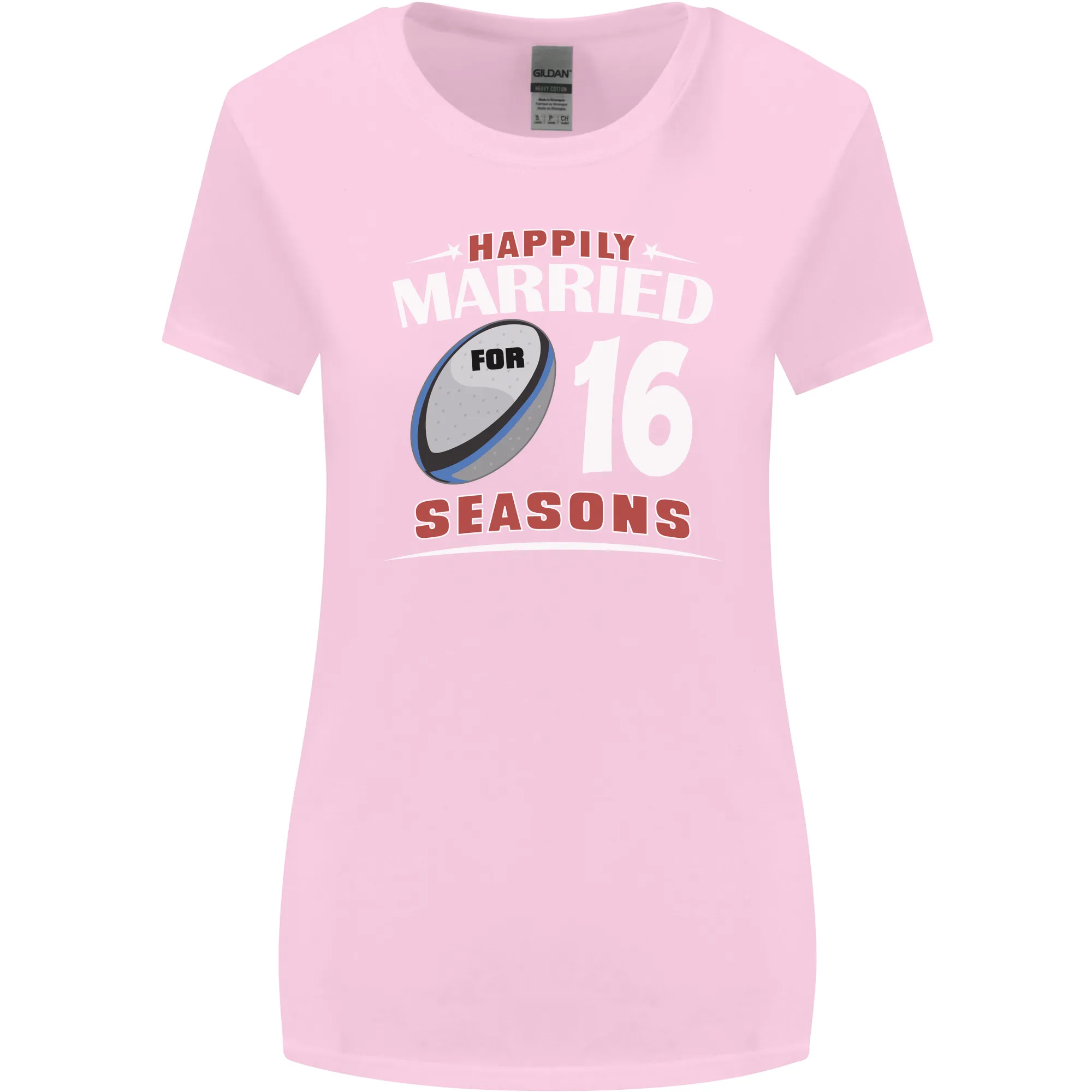 16 Year Wedding Anniversary 16th Rugby Womens Wider Cut T-Shirt