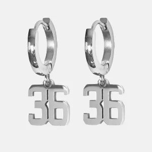 36 Number Earring - Stainless Steel