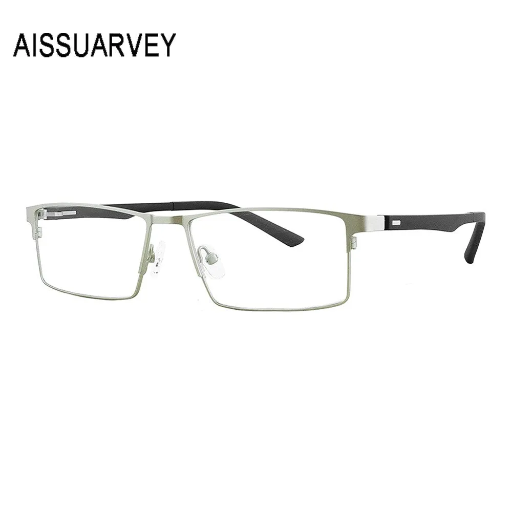 Aissuarvey Men's Full Rim Titanium Alloy Frame Eyeglasses As12641