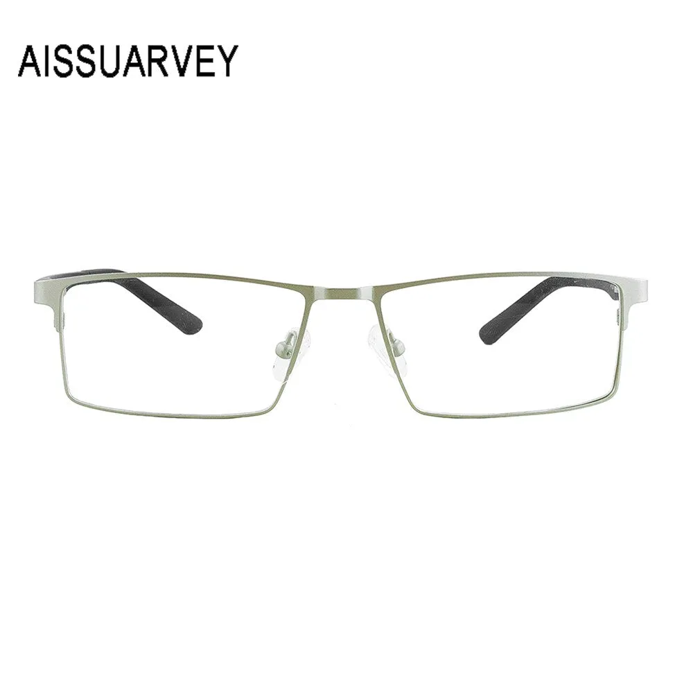 Aissuarvey Men's Full Rim Titanium Alloy Frame Eyeglasses As12641