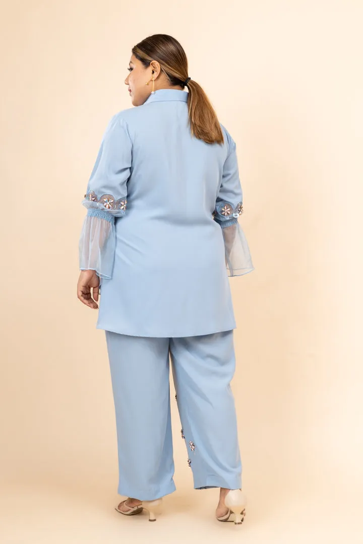 Ambar Sky Blue  Co-ord Set