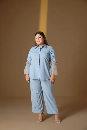 Ambar Sky Blue  Co-ord Set