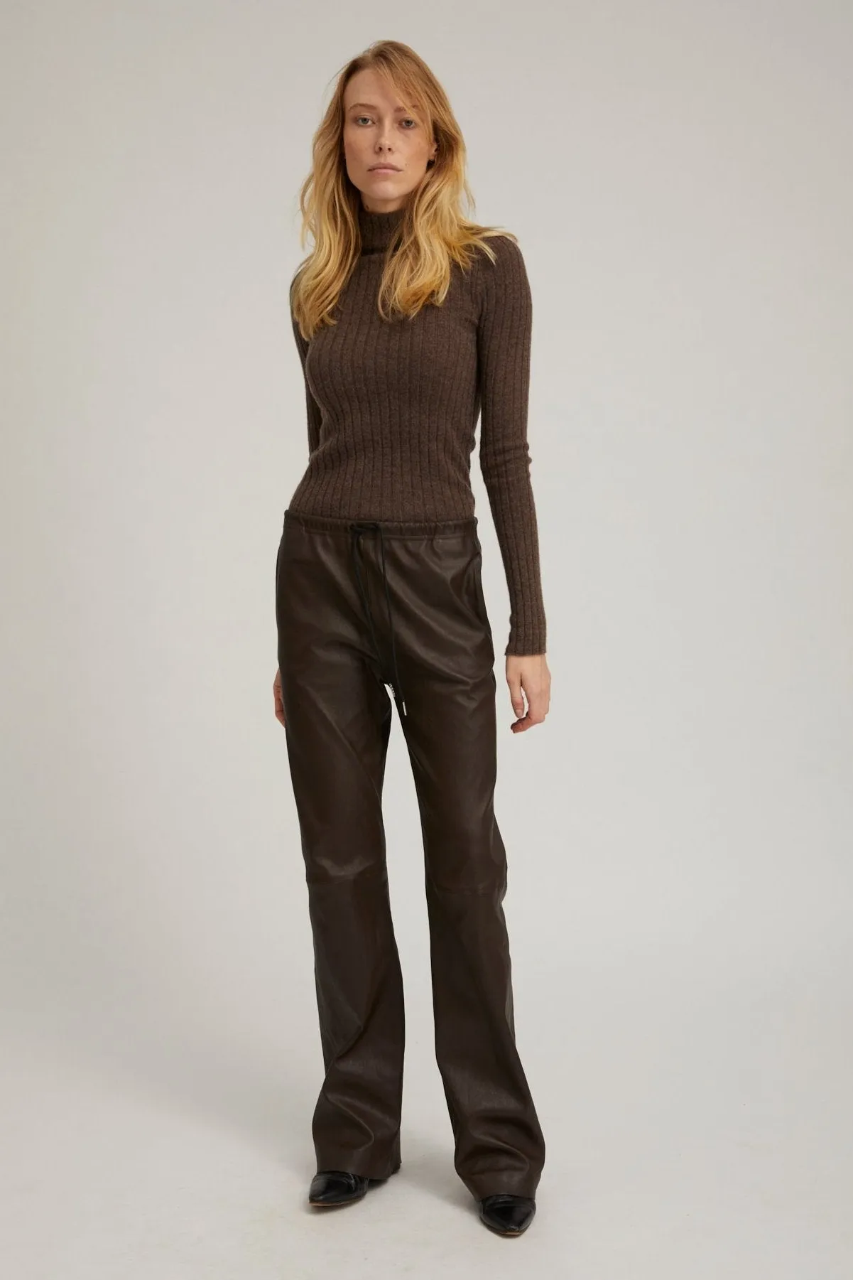 Americano Leather Straight Leg Pants