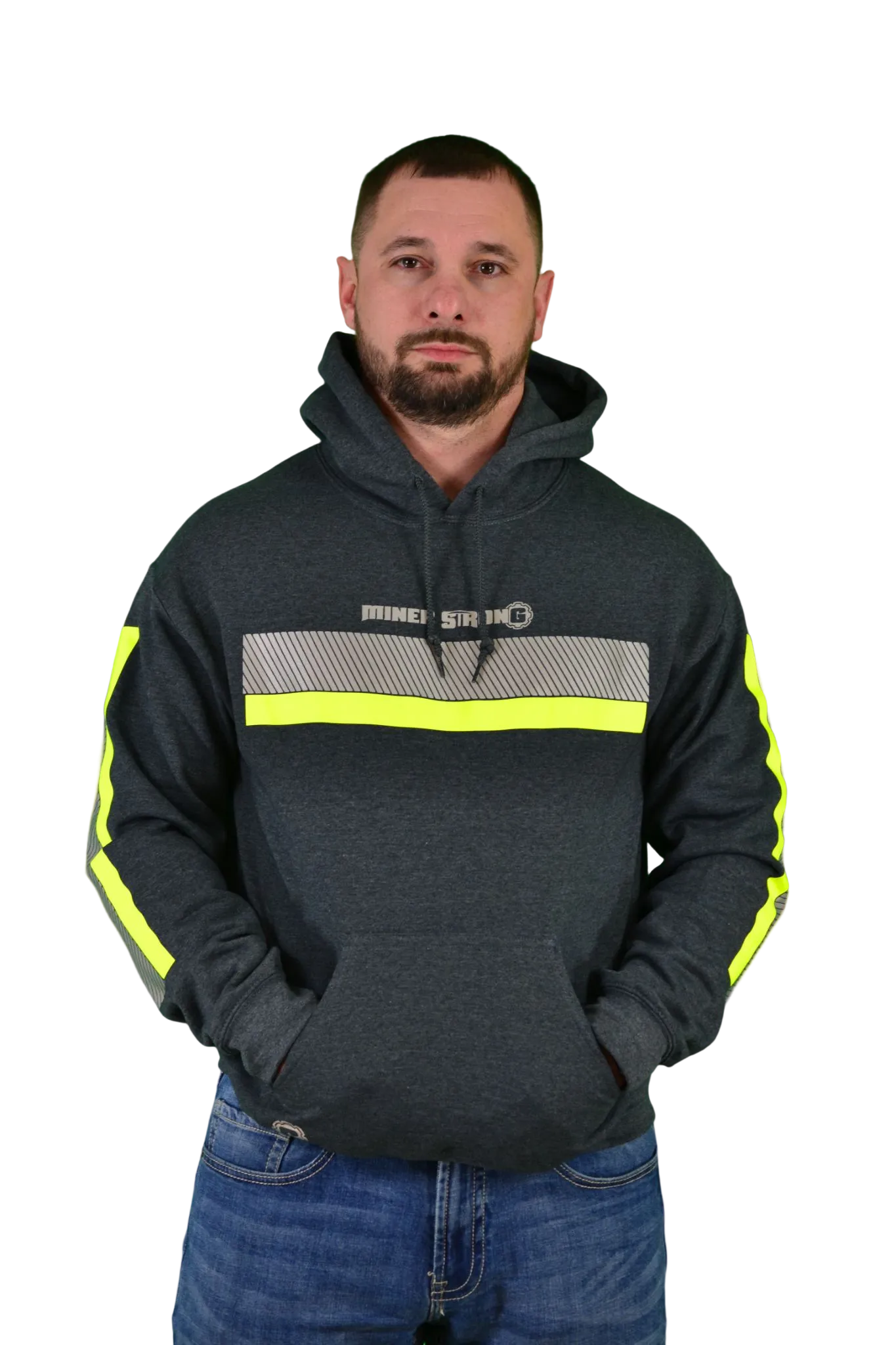 ANSI Class 2 Reflective Hoodie w/ Hi Vis Strips