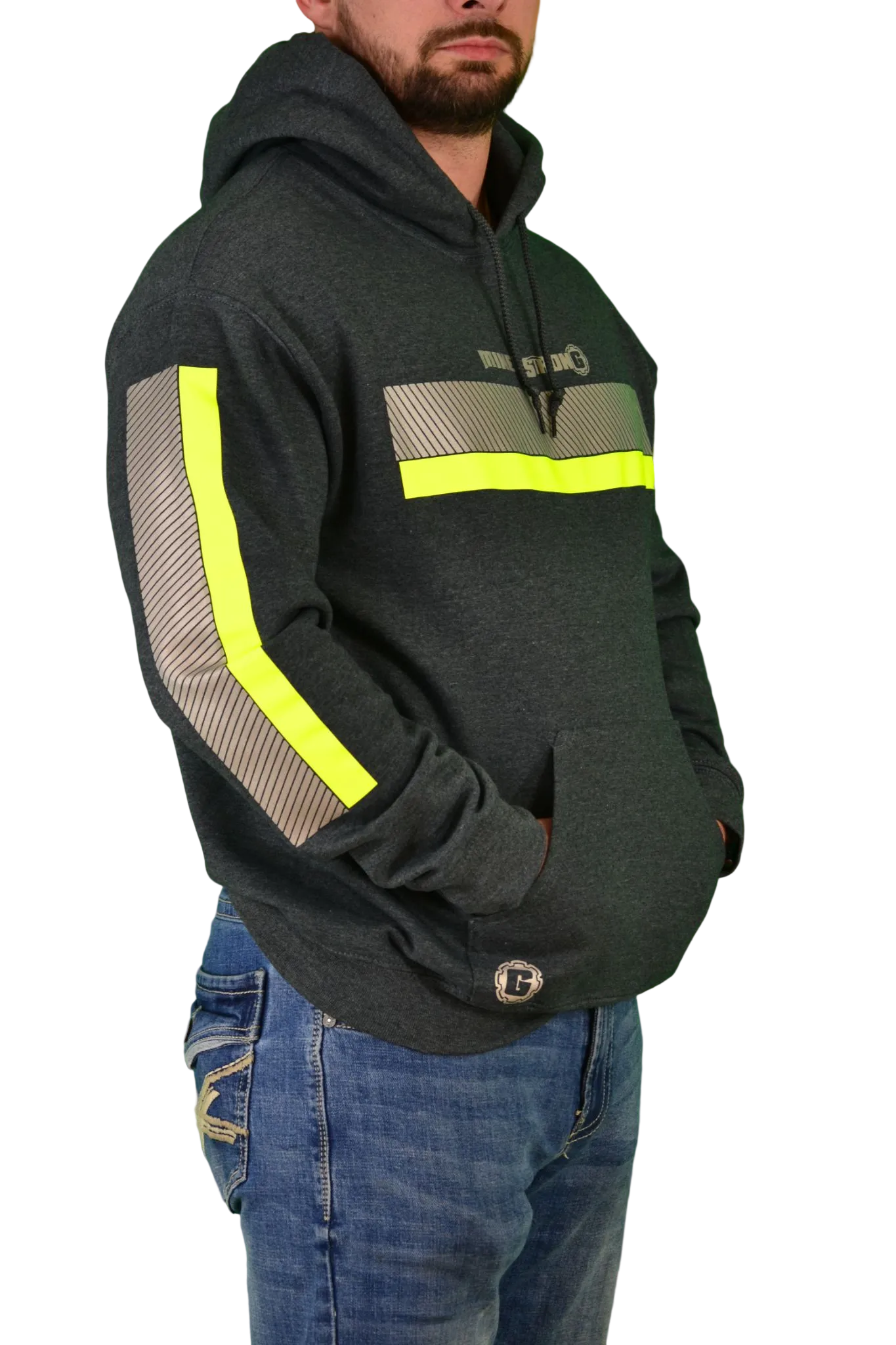 ANSI Class 2 Reflective Hoodie w/ Hi Vis Strips