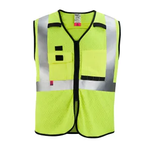 AR/FR Cat. 1 Class 2 High Visibility Yellow Mesh Safety Vest - 2XL/3XL