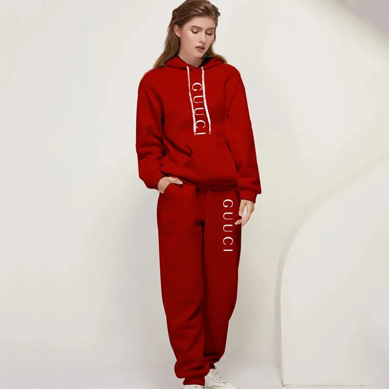 Autumn Winter Two Piece Set for Women Drawstring Women's Tracksuit Hooded Suit Quality Comfortable Casual Pullover Fashion Daily