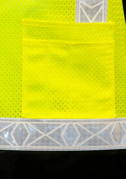 B-5811 - HIGH VISIBILITY SAFET VEST WITH BLACK NYLON BOTTOM - MAERSK - MESH