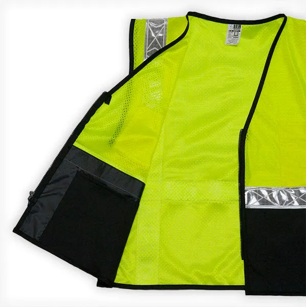 B-5811 - HIGH VISIBILITY SAFET VEST WITH BLACK NYLON BOTTOM - MAERSK - MESH