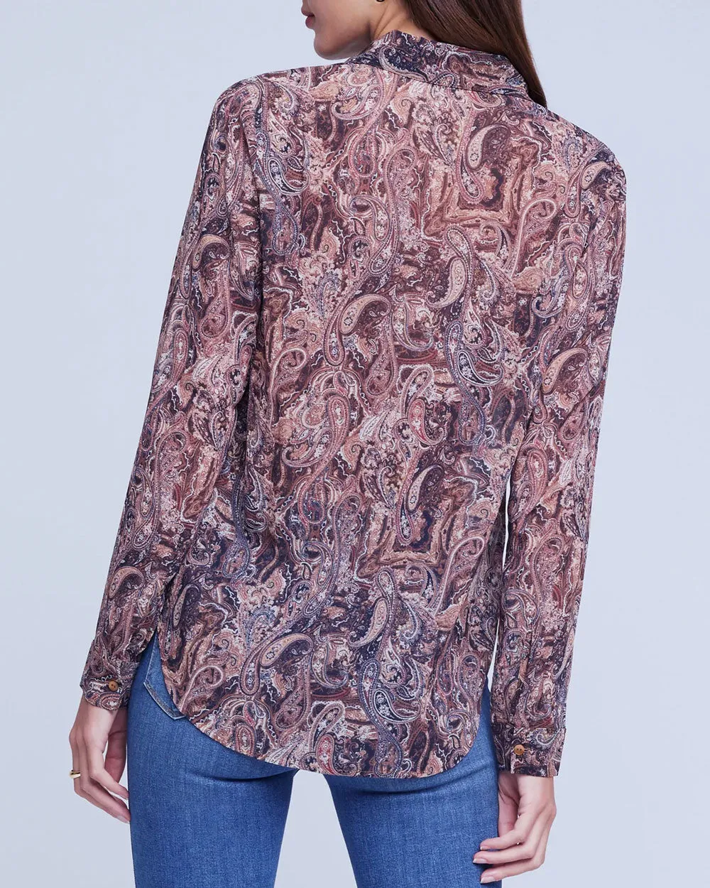 Brown Paisley Laurent Blouse