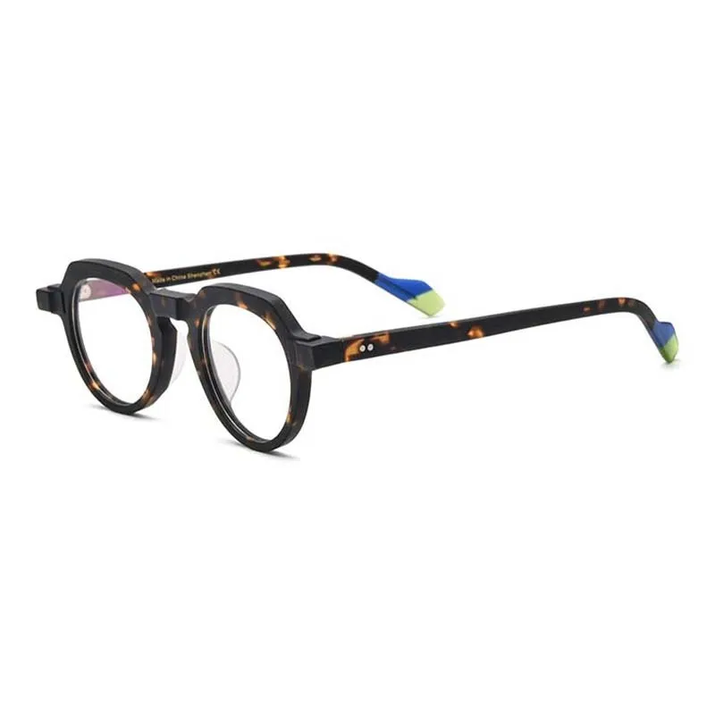 CCspace Unisex Full Rim Irregular Round Acetate Eyeglasses 54702