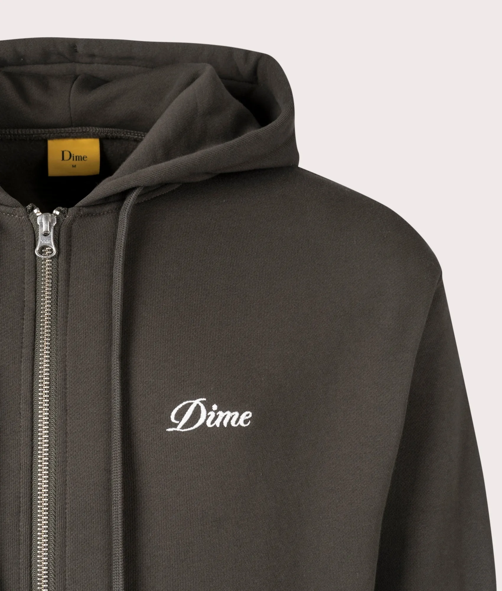 Cursive Small Logo Zip Through Hoodie