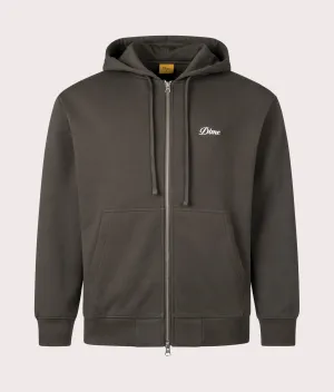 Cursive Small Logo Zip Through Hoodie