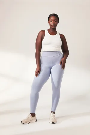 Curve Lightweight Everyday High Waisted Leggings - Powder Blue