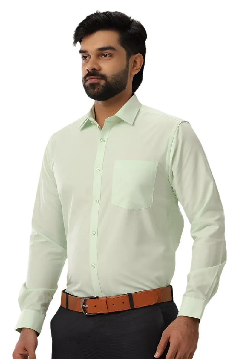 Denmark - Light Green Formal Shirts for Men | Ariser