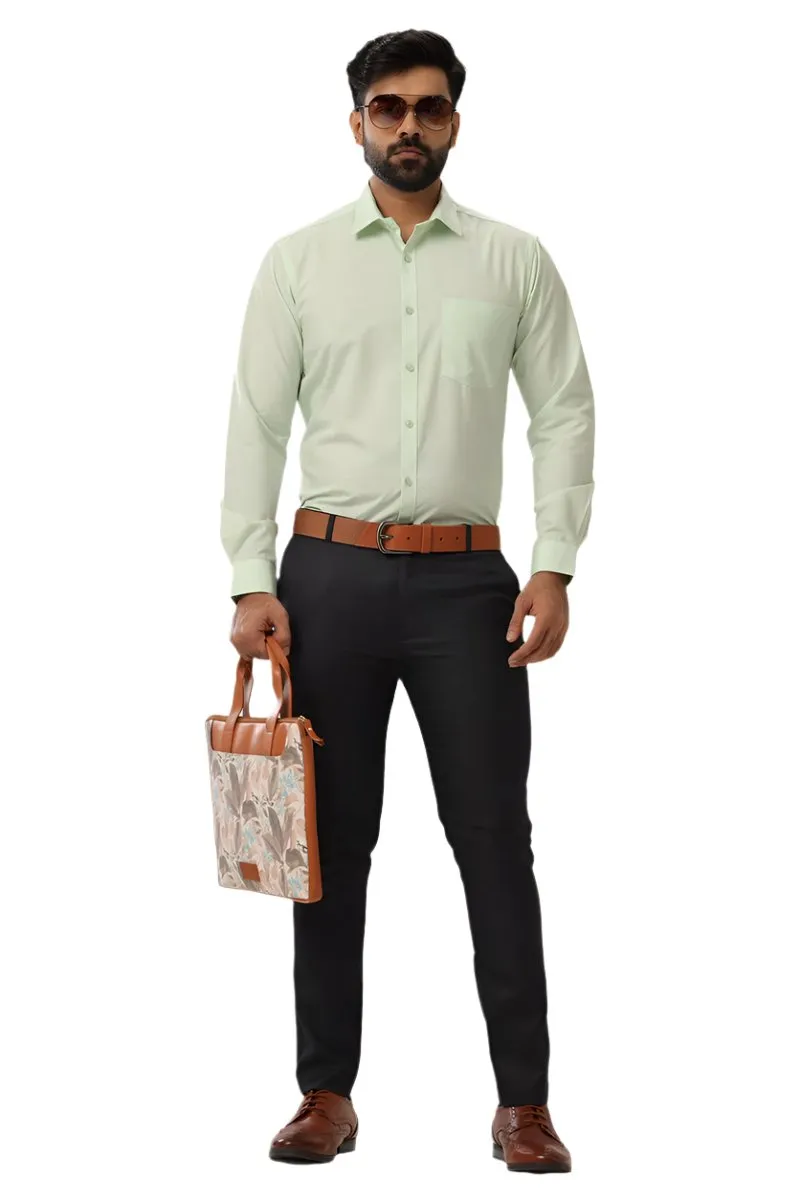 Denmark - Light Green Formal Shirts for Men | Ariser