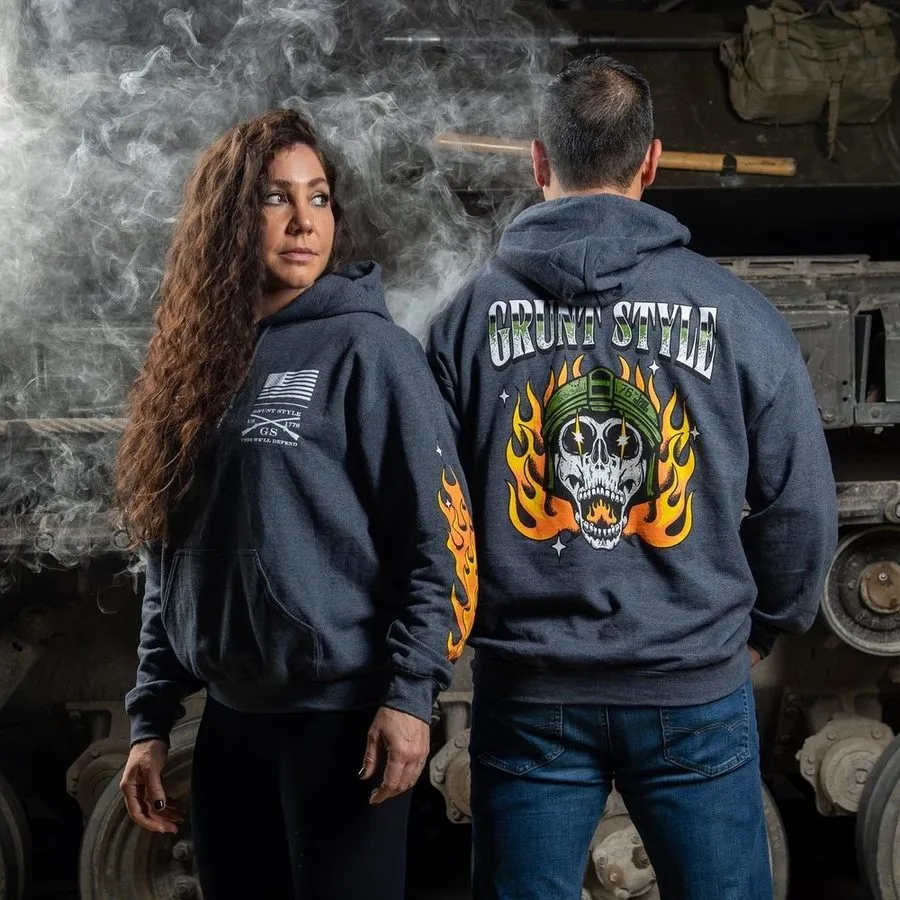 Flamethrower Hoodie - Dark Heather