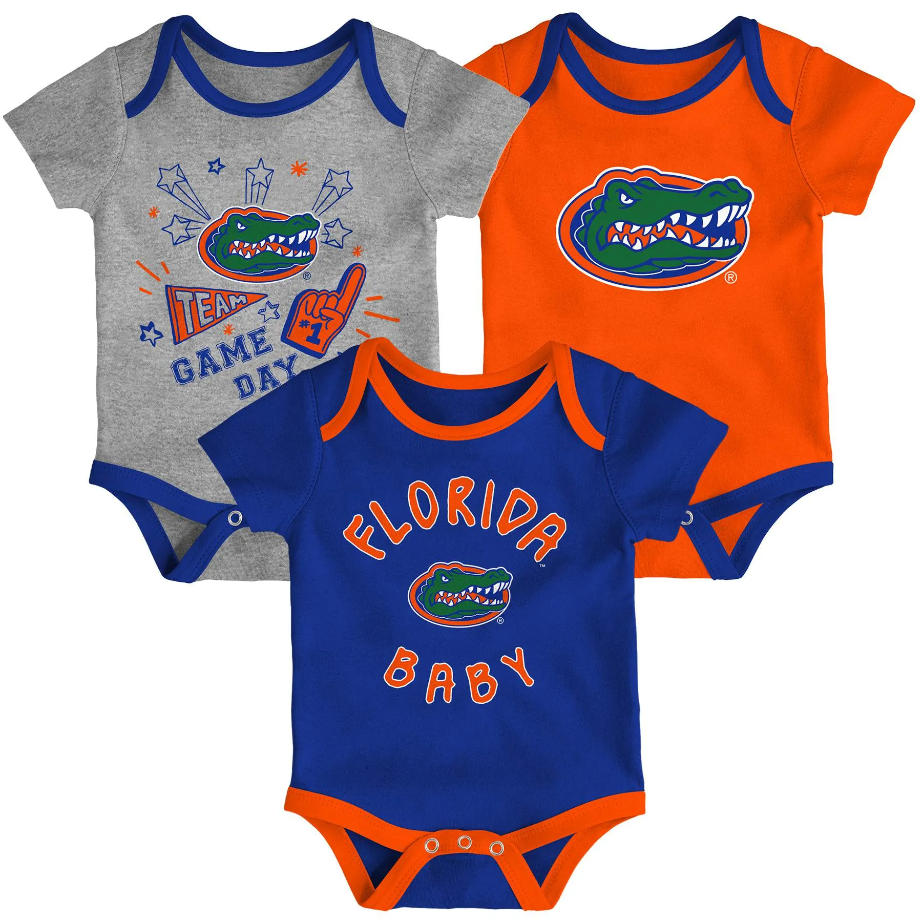 Florida Gameday 3 Piece Bodysuit Set