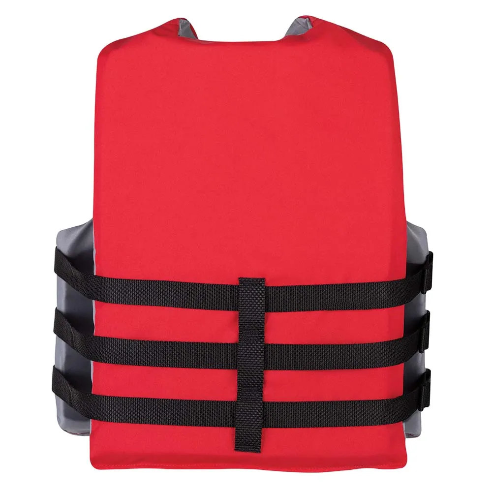 Full Throttle Adult Oversized Ski Life Jacket - Red