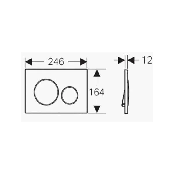 Geberit Sigma 20 Dual Flush Plate Black/Chrome