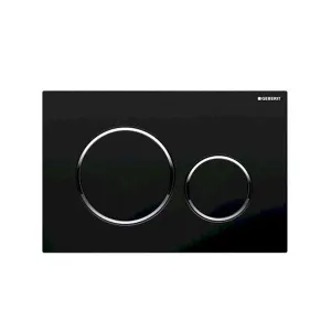 Geberit Sigma 20 Dual Flush Plate Black/Chrome