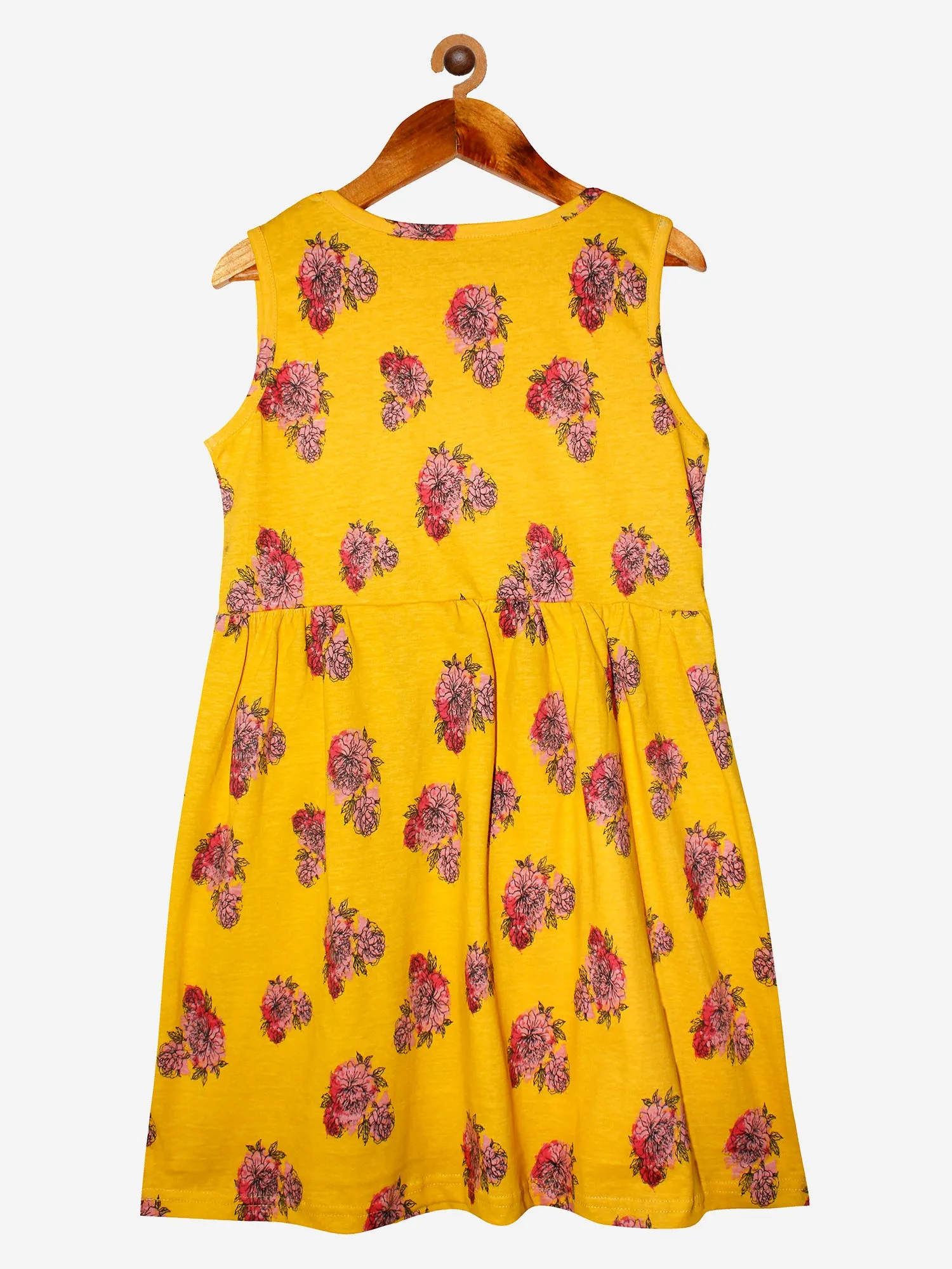 Girls Printed Sleeveless Dress- Pack of 2