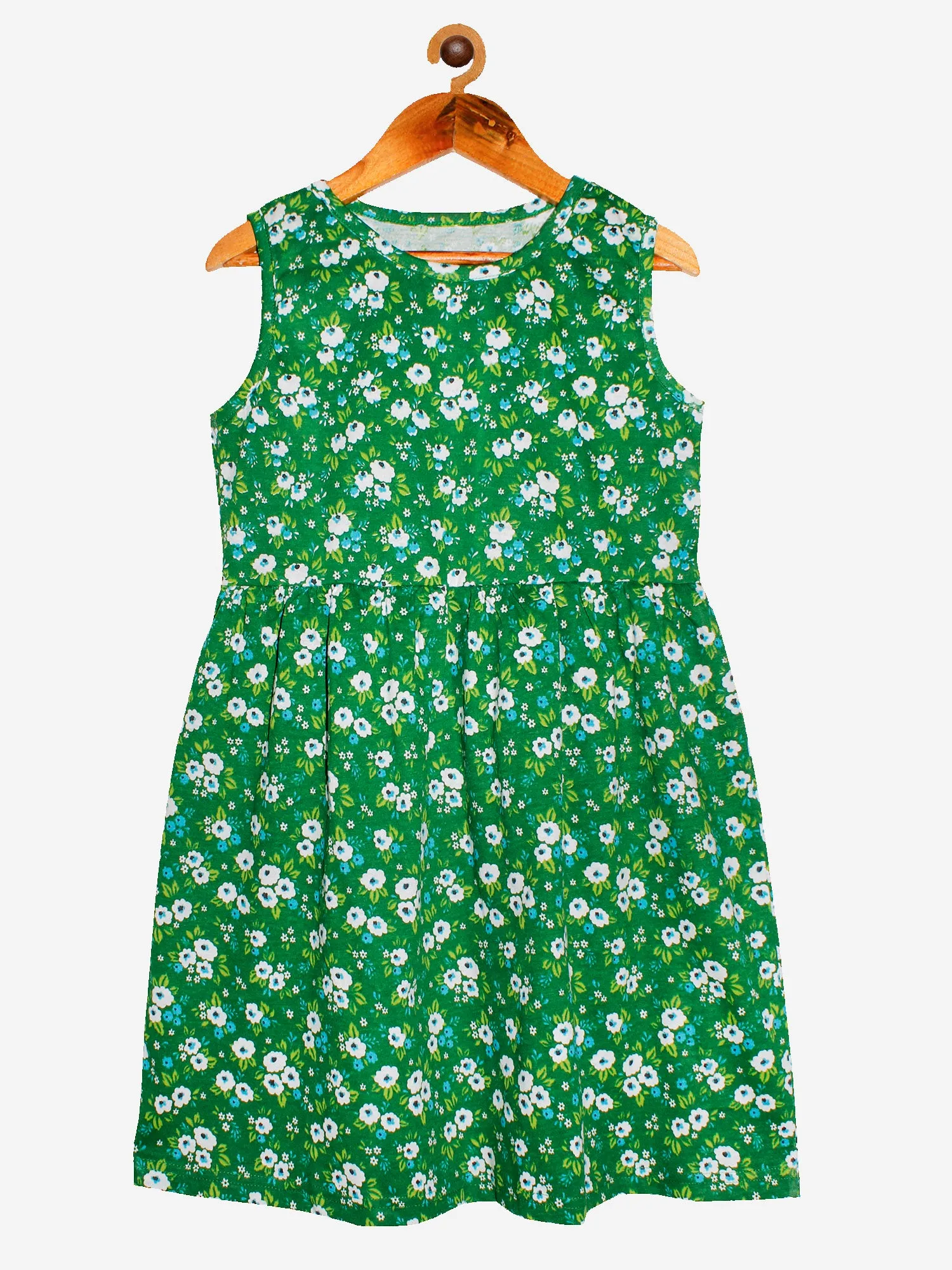 Girls Printed Sleeveless Dress- Pack of 2