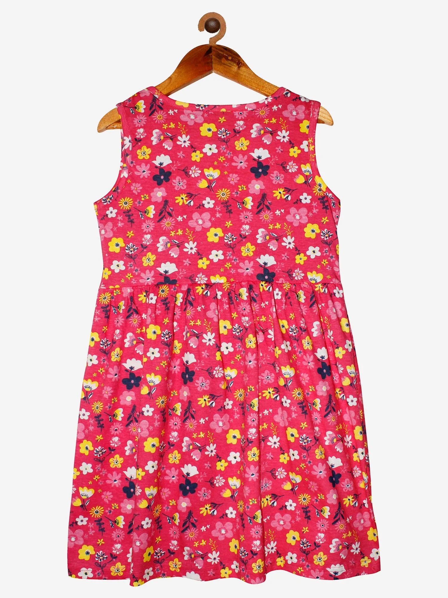 Girls Printed Sleeveless Dress- Pack of 2