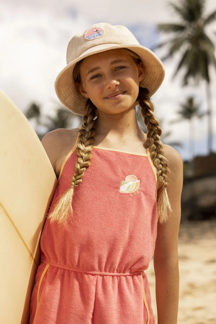 Girls Romper Roxy Glitter In The Air Sun Kissed Coral