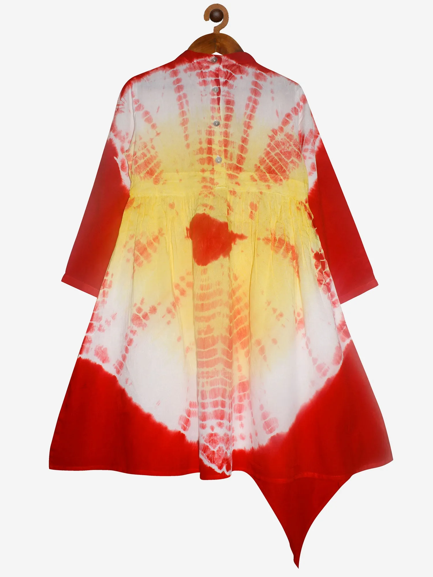 Girls Tie And Dye Dress With Frills