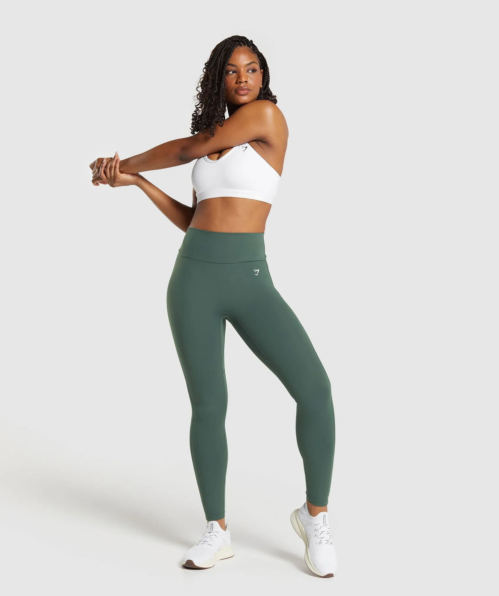 Gymshark Mesh Placement Leggings - Slate Teal