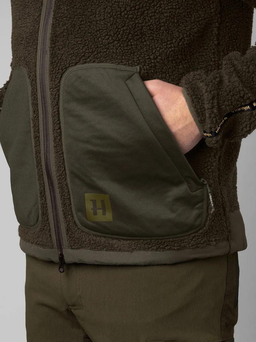 HARKILA Rurik Teddy Fleece Jacket - Mens - Shadow Grey/Willow Green