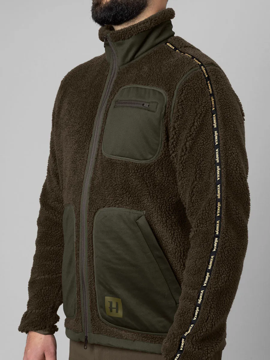 HARKILA Rurik Teddy Fleece Jacket - Mens - Shadow Grey/Willow Green