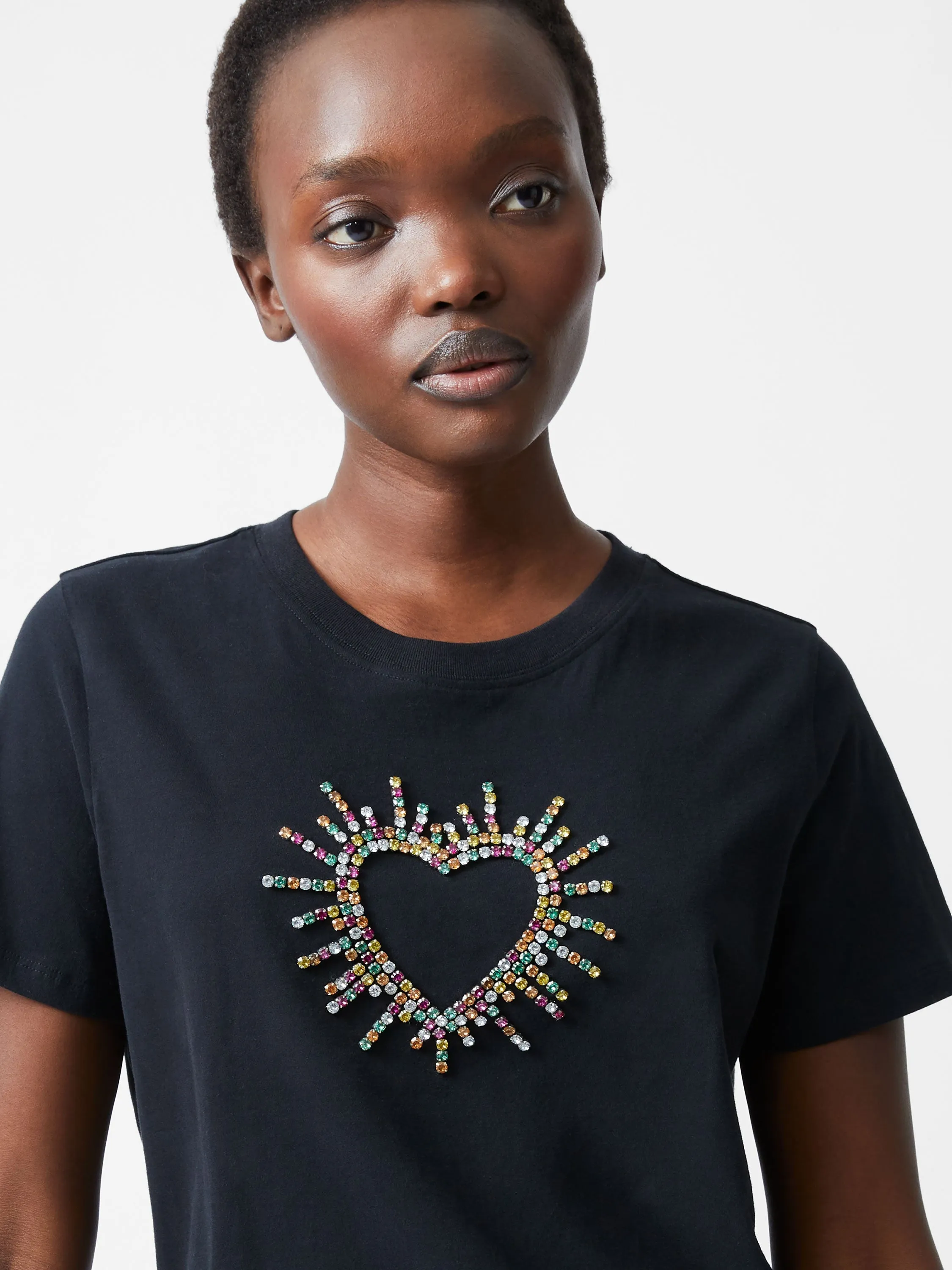 Heart Embellished T-Shirt