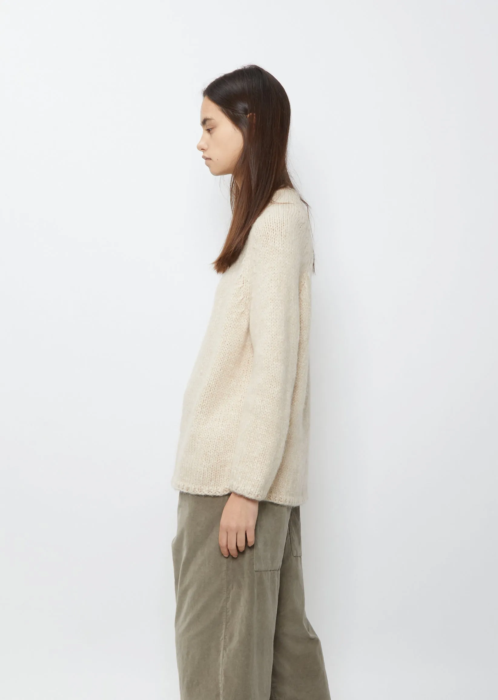 High-Neck Sweater — Cappuccino