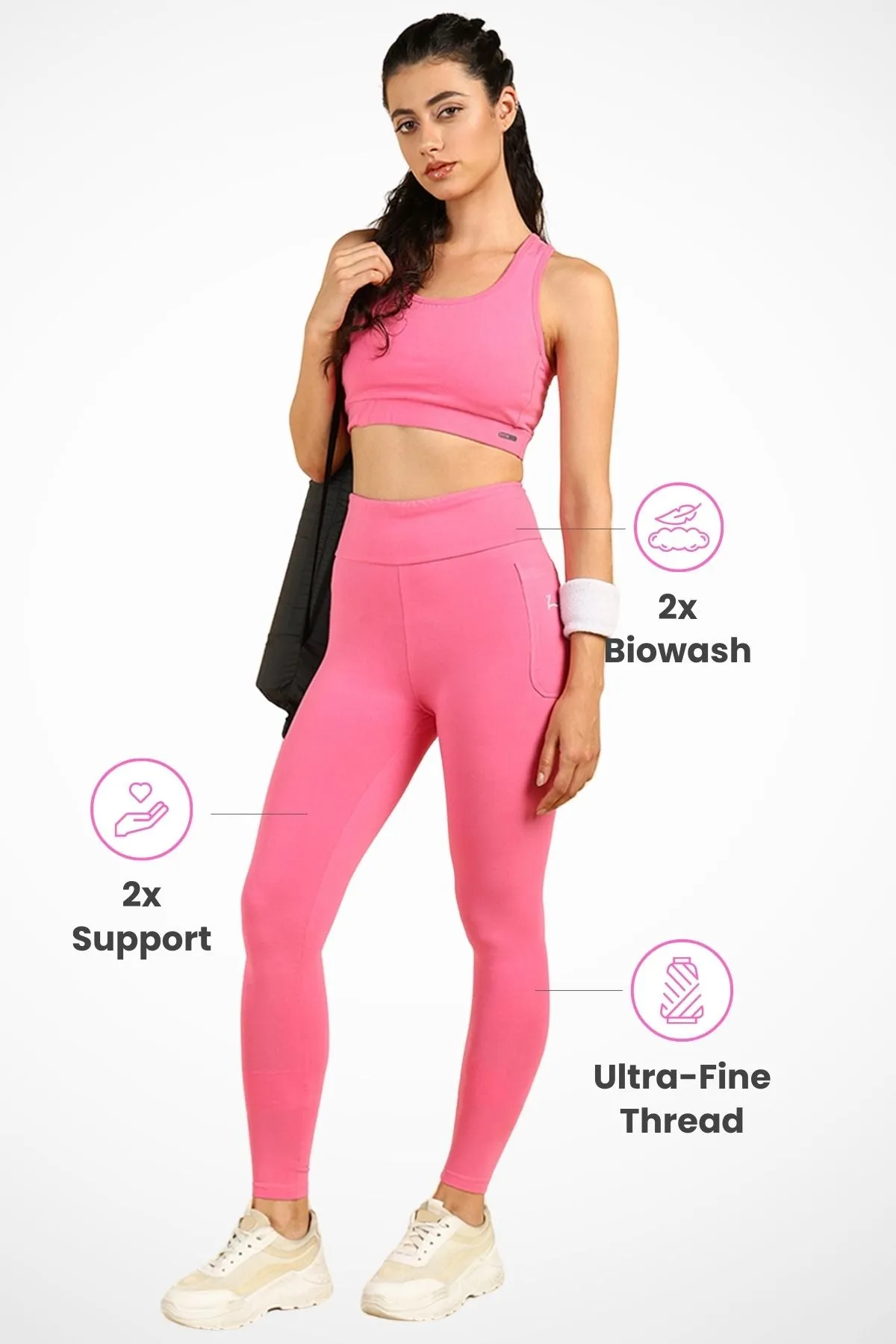 High Waist Pink Mom Legging