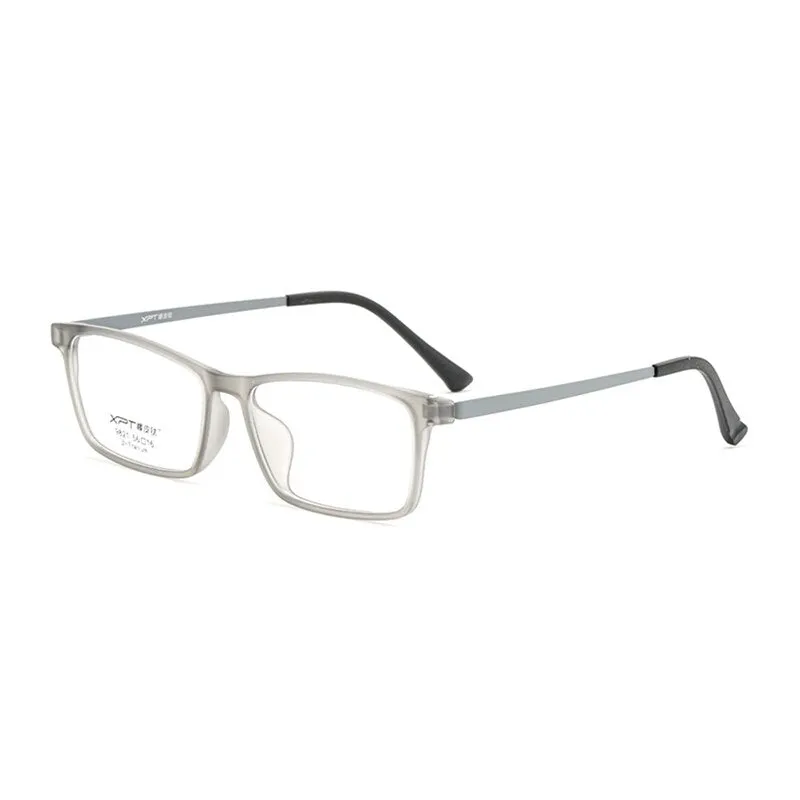 Hotony Unisex Full Rim Rectangle TR 90 Resin B Titanium Frame Eyeglasses 9821