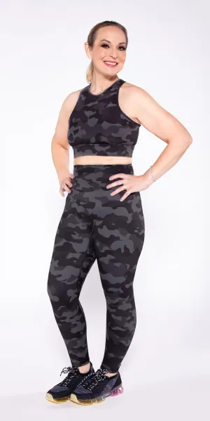 Jet Black Camo - Contour Legging