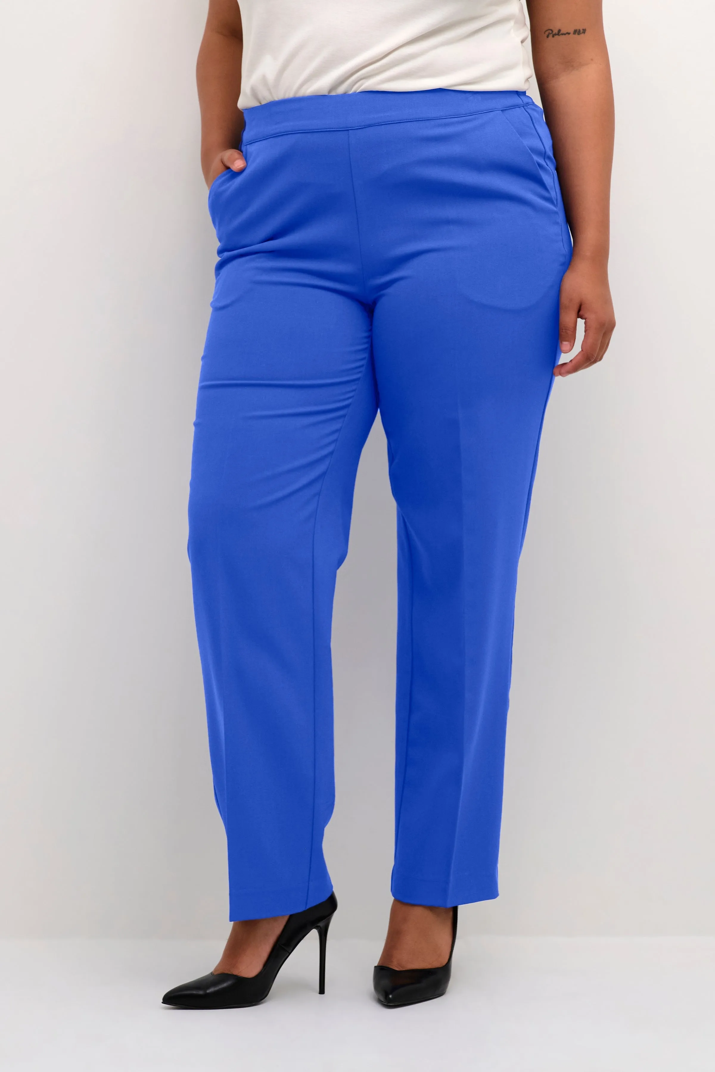 Kaffe Curve Sakira Trousers in Blue