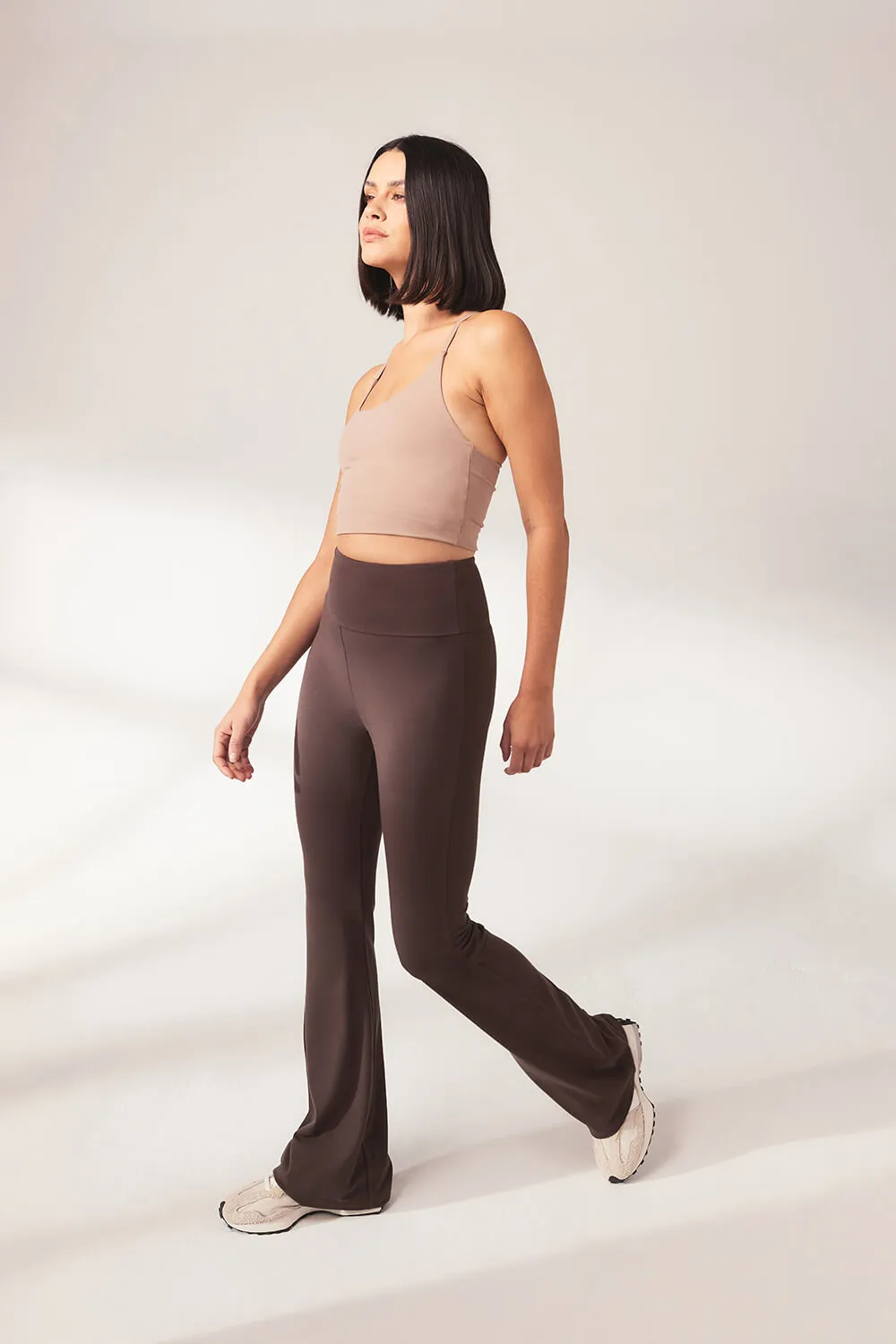 Lightweight Flare Leggings - Espresso Brown