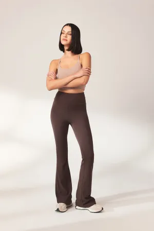 Lightweight Flare Leggings - Espresso Brown