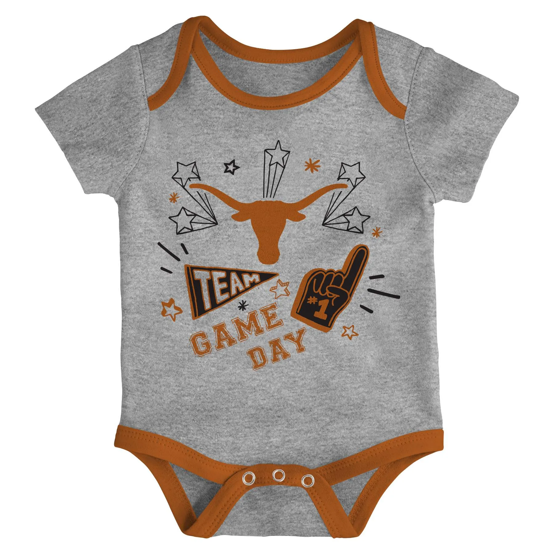 Longhorns Gameday 3 Piece Bodysuit Set