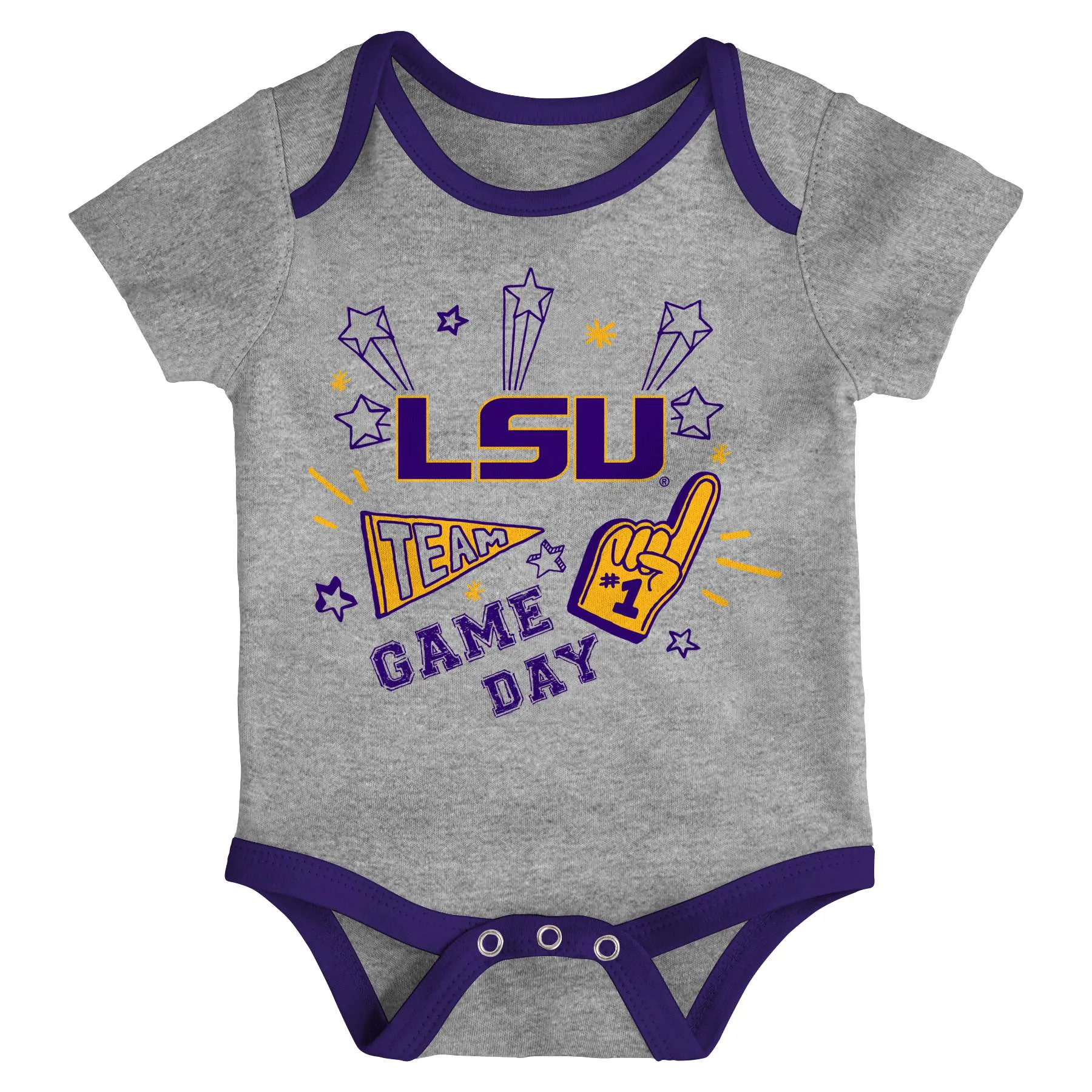 LSU Gameday 3 Piece Bodysuit Set