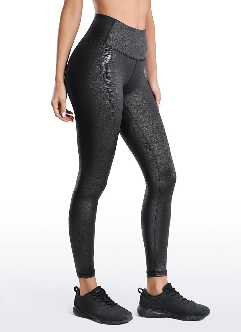 Matte Faux Leather Leggings 28''