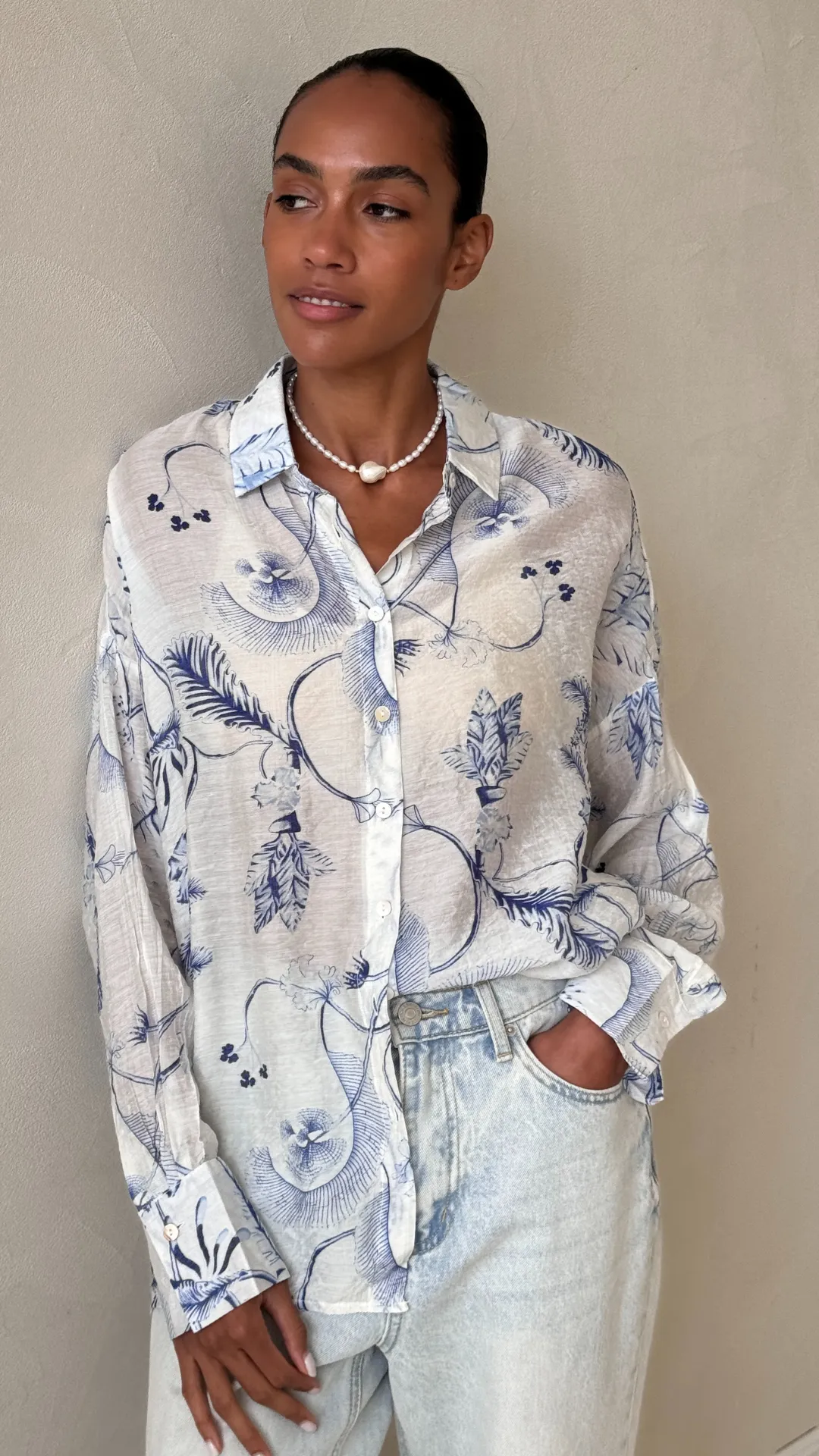 MAXINE SHIRT - BLUE PRINT