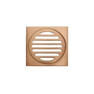 Meir Square Floor Grate Shower Drain 100mm Outlet - Lustre Bronze