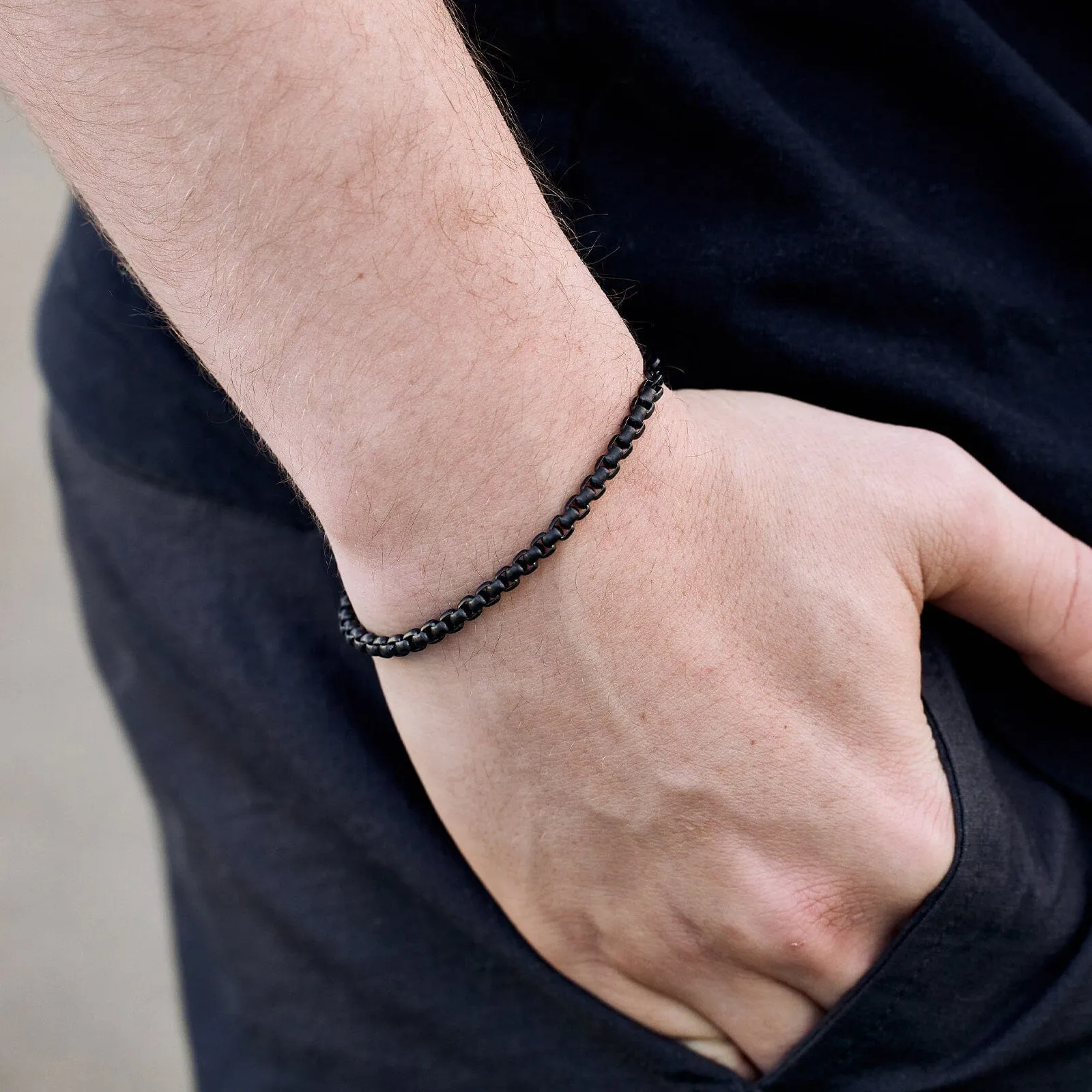 Men's Carabiner Clasp Chain Bracelet