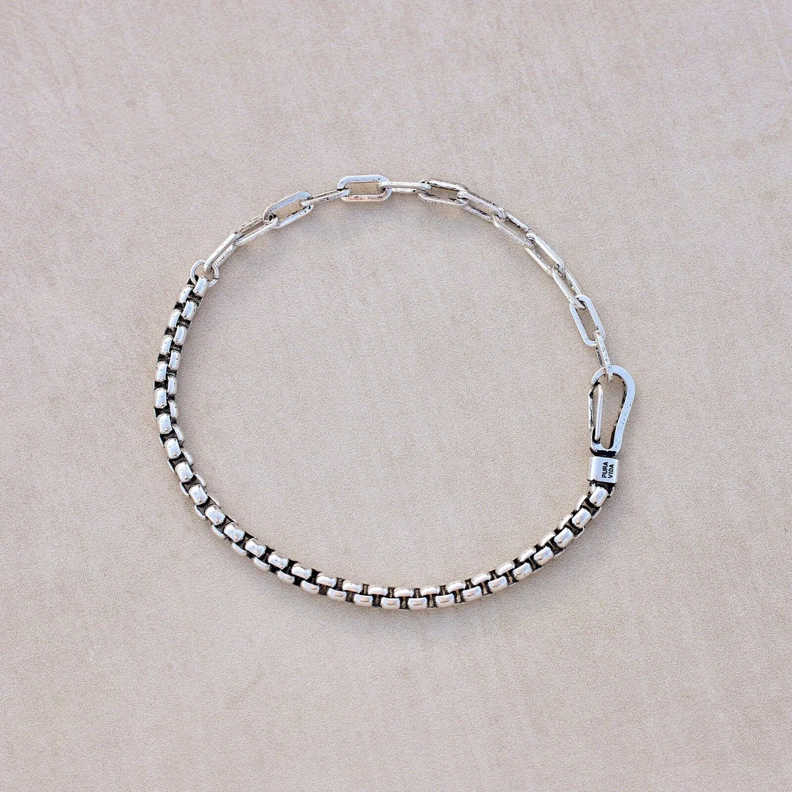 Men's Carabiner Clasp Chain Bracelet