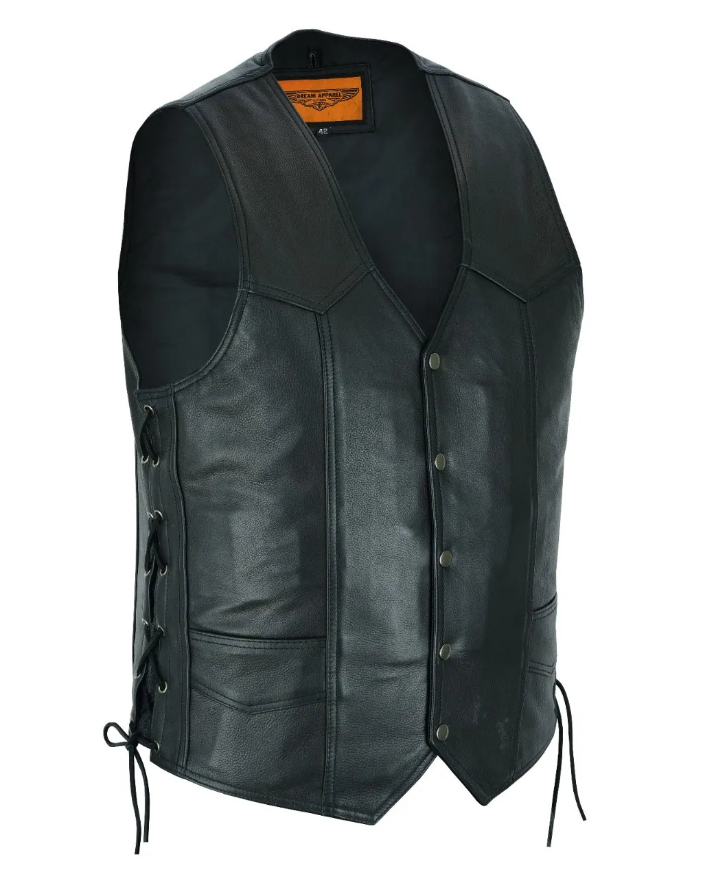 Mens Vest With Side Laces Conceal Carry Pockets