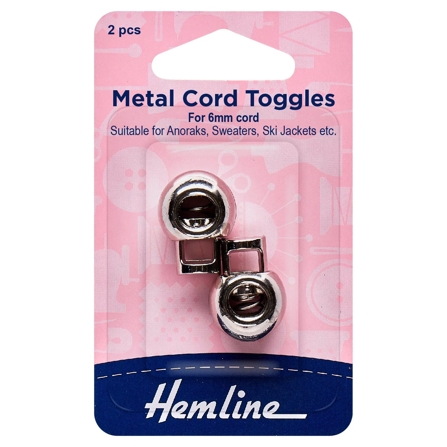 Metal Cord Toggle - 6mm Silver - Hemline